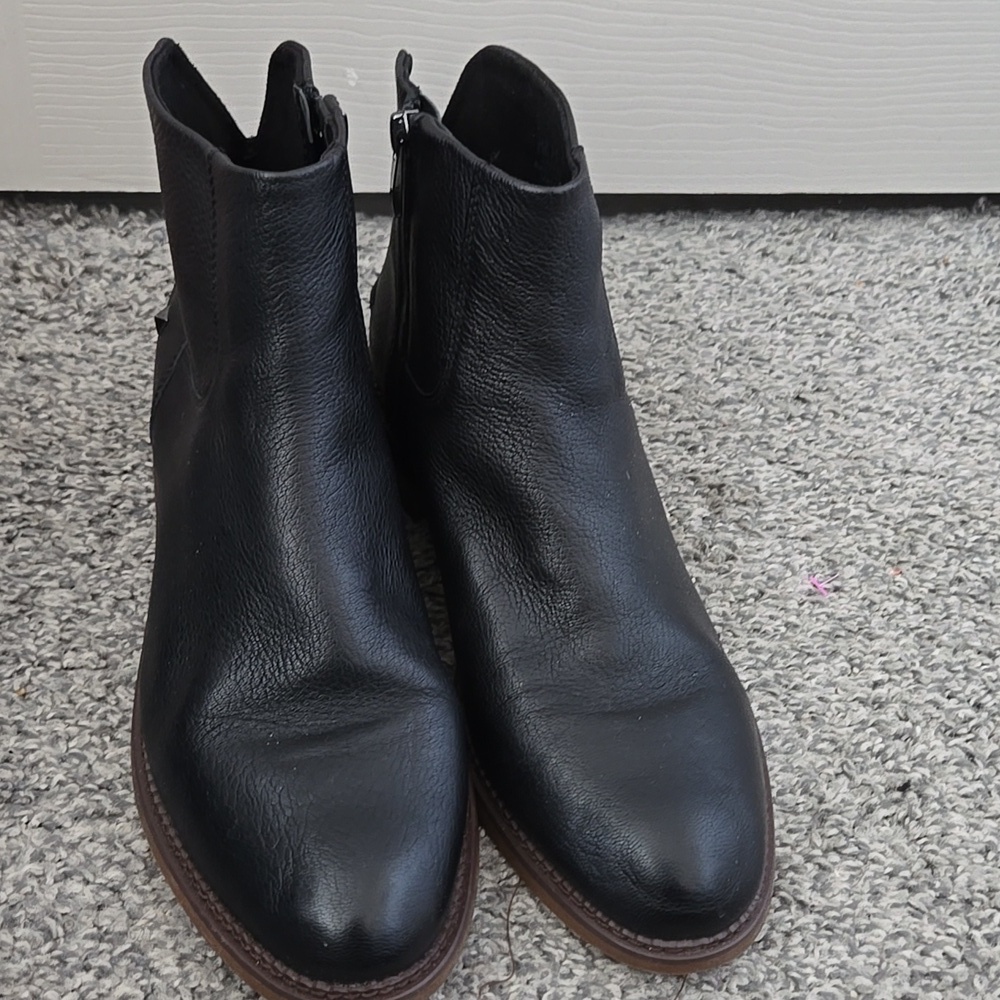 Franco Sarto Hero Black Leather Chelsea Boots Size 9.5 - Picture 2 of 11